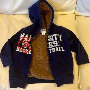 Sherpa Lined Fleece Zip Up Hoodie, Toddler/ Kids, Boys Size 3T, cozy sheep skin
